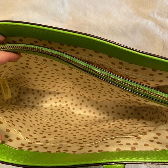 Kate Spade Wellesley Quinn handbag in Apple Green leather & dust cover - Picture 10 of 16